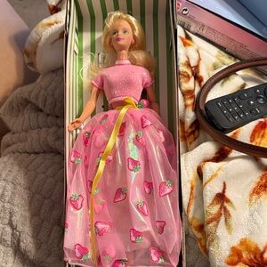 Pink Doll with Strawberry Dress